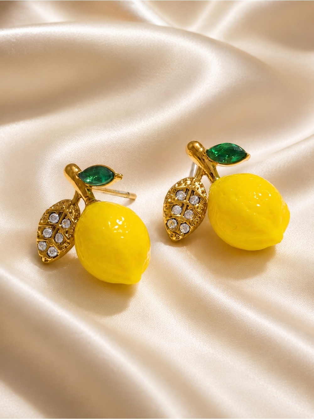 Limoncello Charm Lemon Stud Gold Earrings 🍋